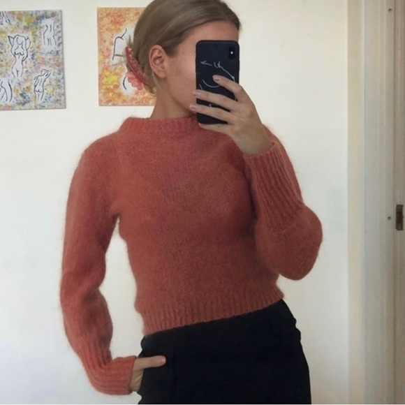 Mohair Puff Sleeve Sweater - Picture 2 of 9